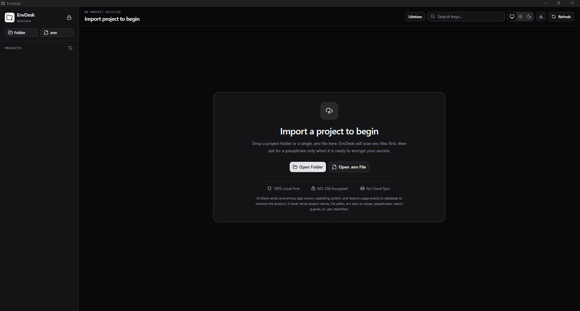 EnvDesk screenshot