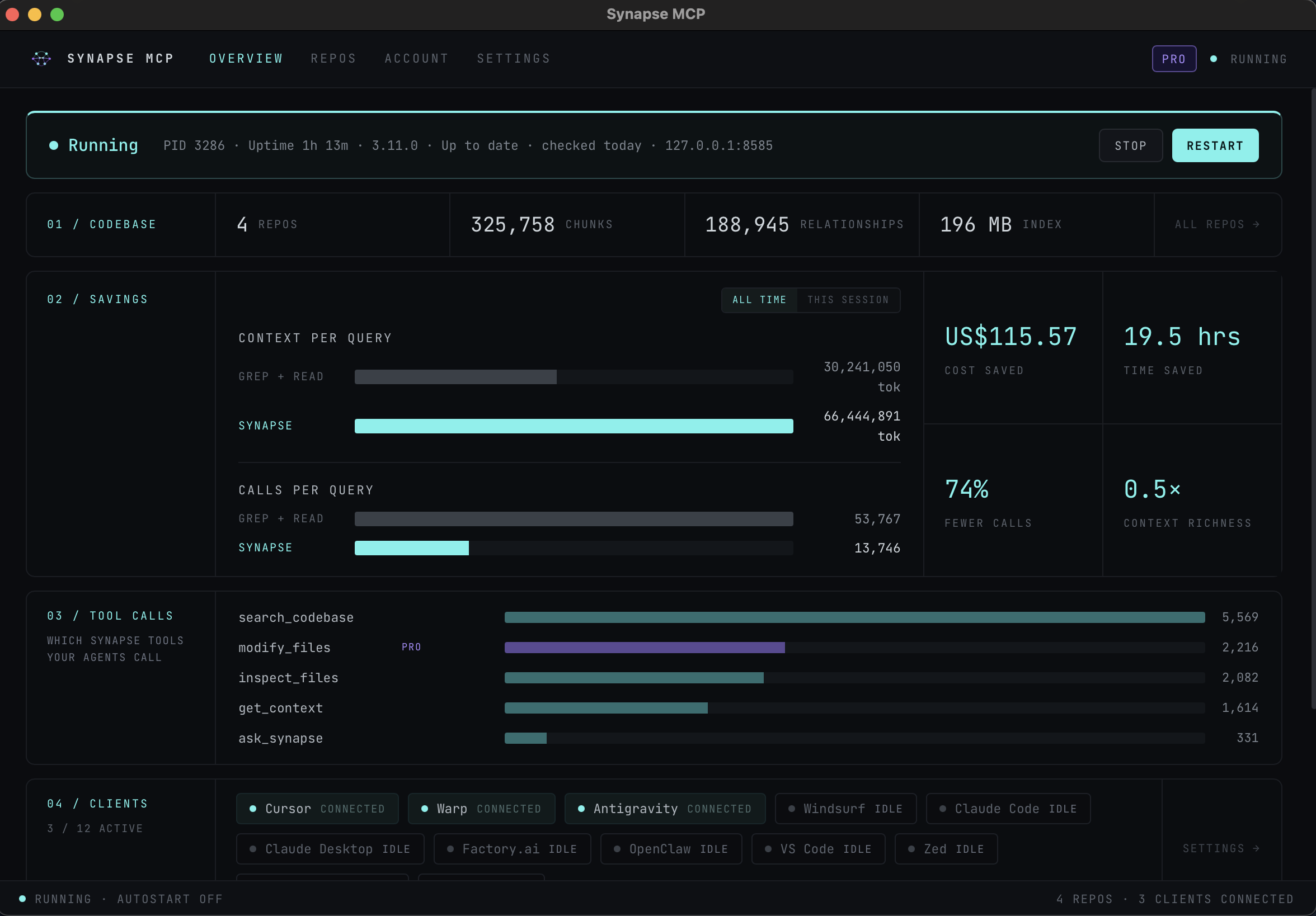 Synapse MCP screenshot