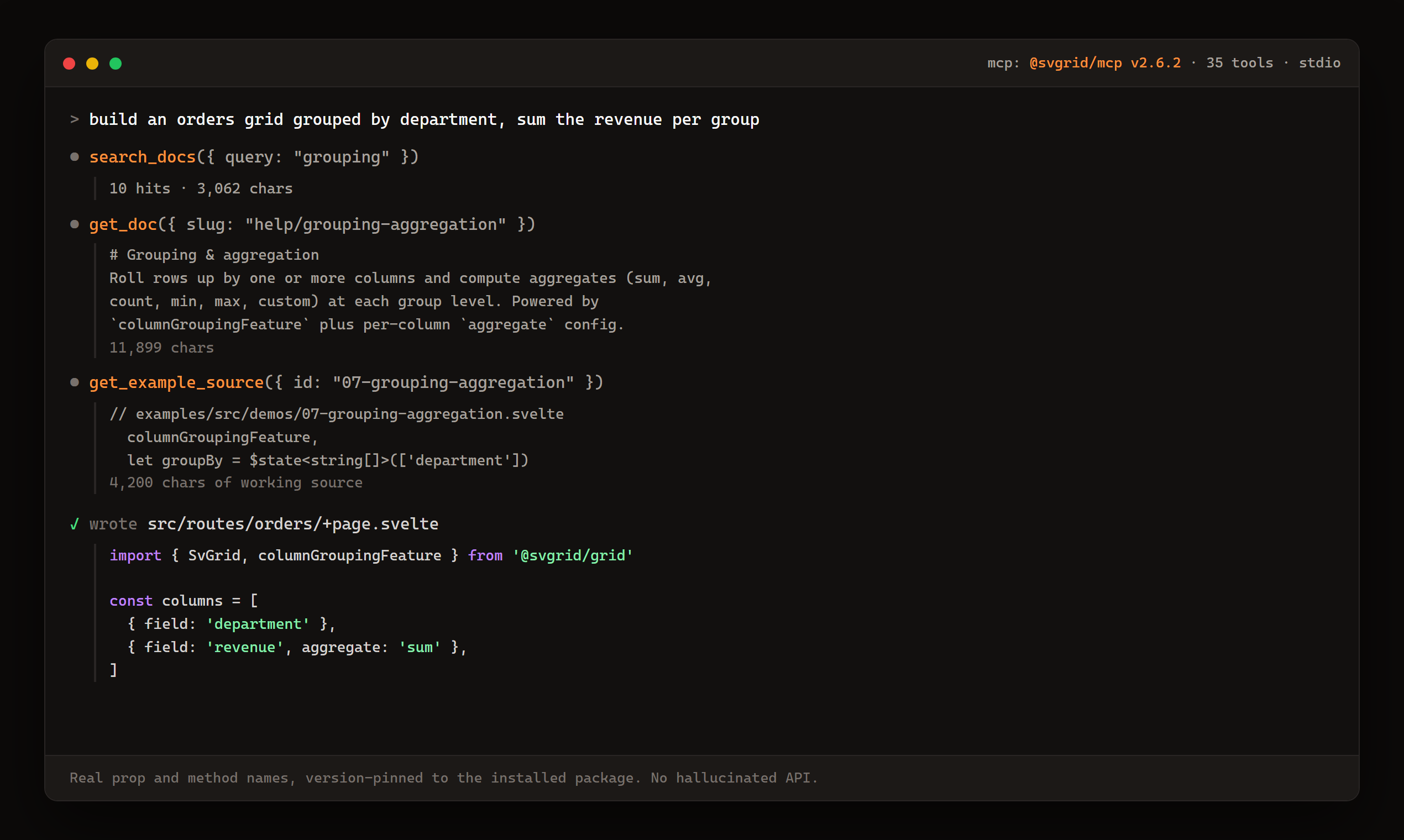 SvGrid screenshot